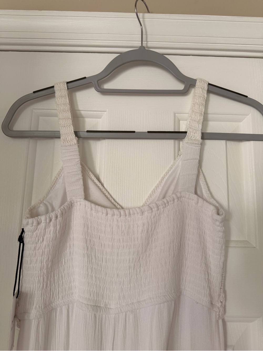 Japna Cream Crochet Bodice Wide-Leg Jumpsuit - Picture 3 of 5